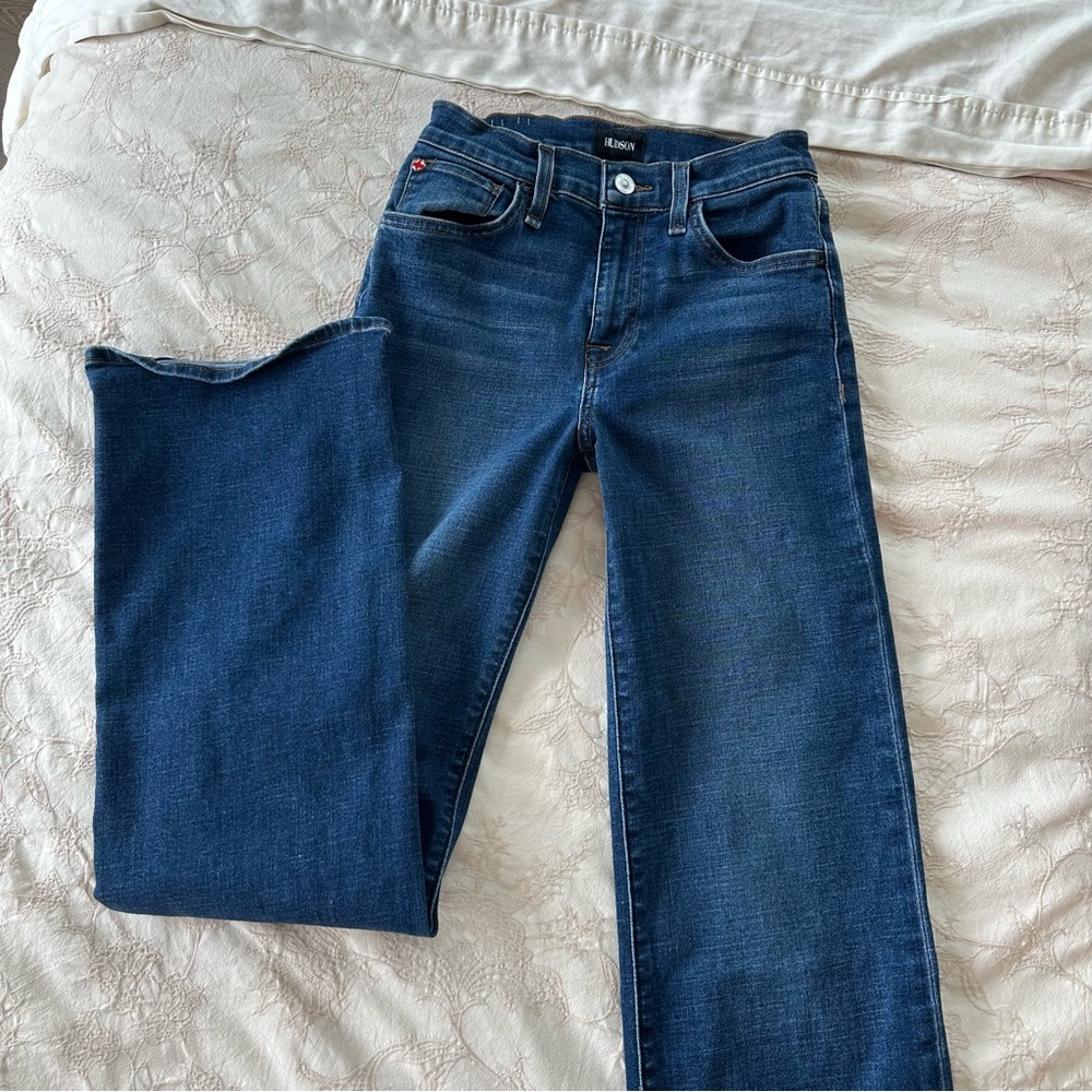 Hudson Rosalie - Wide Leg Mid-Rise Dark Denim